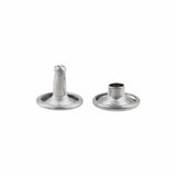 Ohio Travel Bag Fasteners 7mm-Nickel, Double Cap Jiffy Rivets, Steel, #A-312-NP A-312-NP