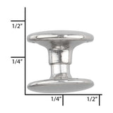 Ohio Travel Bag Fasteners 7mm-Nickel, Double Cap Jiffy Rivets, Steel, #A-312-NP A-312-NP