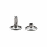 Ohio Travel Bag Fasteners 7mm Nickel, Double Cap Jiffy Rivets, Steel, #A-313-NP A-313-NP