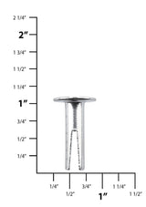 Ohio Travel Bag Fasteners 8/16" Nickel, Split Rivet, Steel - 24 pk, #151-8-16-NP 151-8-16-NP