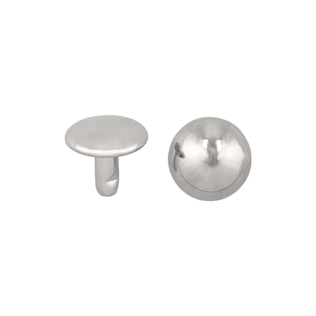 Ohio Travel Bag Fasteners 9mm Nickel, Double Cap Domed Rivet, Steel - 12 pk, #A-409-NP A-409-NP