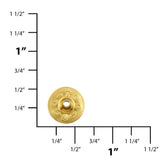 Ohio Travel Bag Fasteners Ligne 20 Brass, Dot Baby Durable Post, Solid Brass, #12404-SB 12404-SB