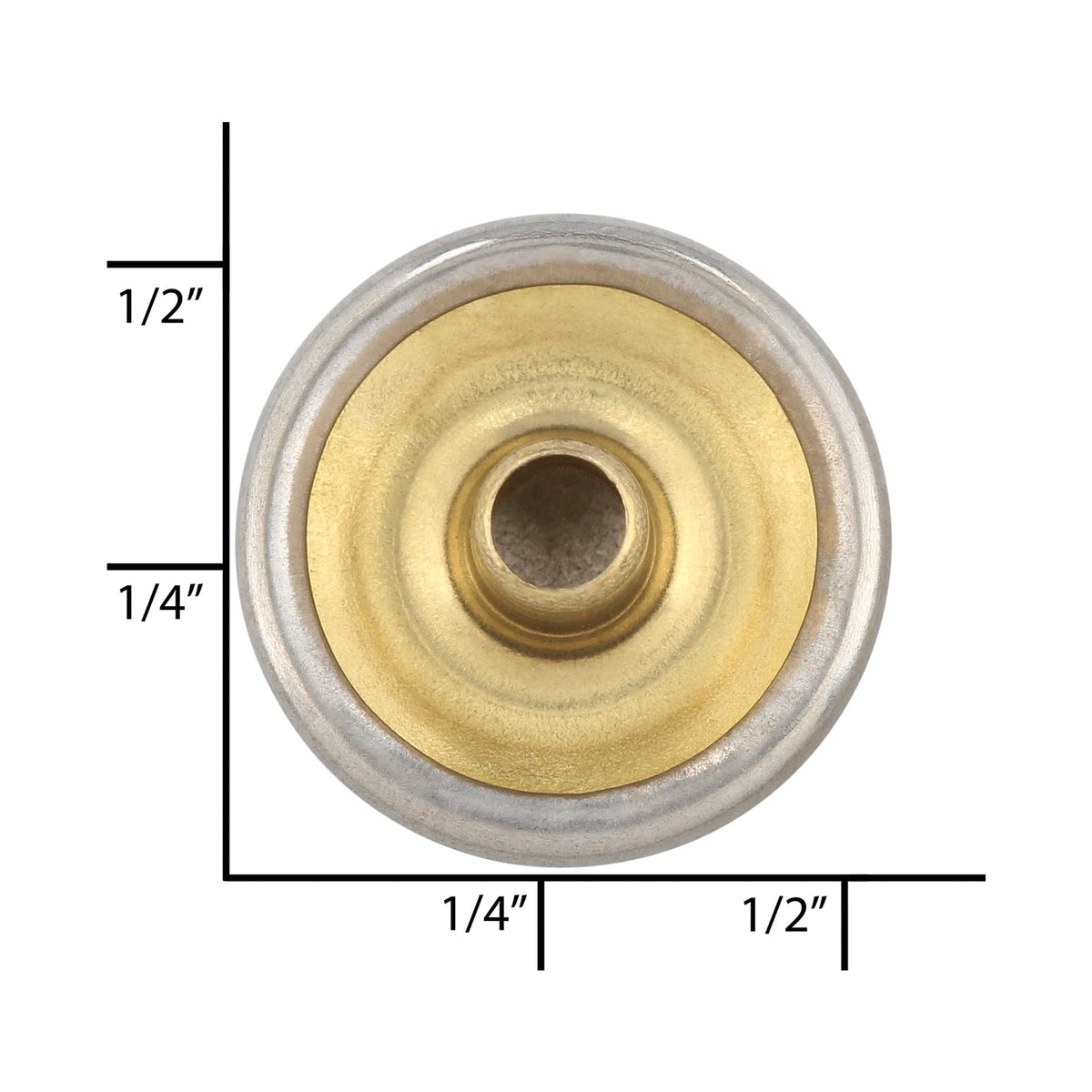 Ohio Travel Bag Fasteners Ligne 24 Antique Nickel, Cap, Solid Brass, #10128-ANTN 10128-ANTN
