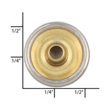 Ohio Travel Bag Fasteners Ligne 24 Antique Nickel, Cap, Solid Brass, #10128-ANTN 10128-ANTN