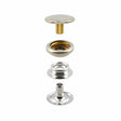 Ohio Travel Bag Fasteners Ligne 24 Snap Set Solid Brass Nickel (Pack of 10 Sets Complete), #WF-036-SBN WF-036-SBN