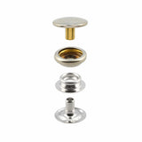 Ohio Travel Bag Fasteners Ligne 24 Snap Set Solid Brass Nickel (Pack of 10 Sets Complete), #WF-036-SBN WF-036-SBN