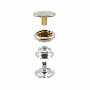Ohio Travel Bag Fasteners Ligne 24 Snap Set Solid Brass Nickel (Pack of 10 Sets Complete), #WF-036-SBN WF-036-SBN