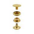 Ohio Travel Bag Fasteners Ligne 24 Snap Set Solid Brass(Pack of 10 Sets Complete), #WF-036-SB WF-036-SB