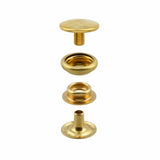 Ohio Travel Bag Fasteners Ligne 24 Snap Set Solid Brass(Pack of 10 Sets Complete), #WF-036-SB WF-036-SB
