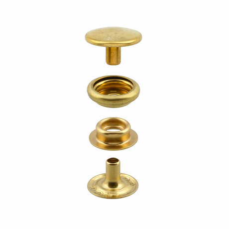Ohio Travel Bag Fasteners Ligne 24 Snap Set Solid Brass(Pack of 10 Sets Complete), #WF-036-SB WF-036-SB