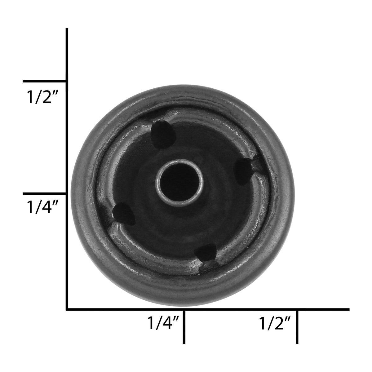Ohio Travel Bag Fasteners Ligne 4  1/2" Black, Prym Cap, Solid Brass, #4370-BLK 4370-BLK
