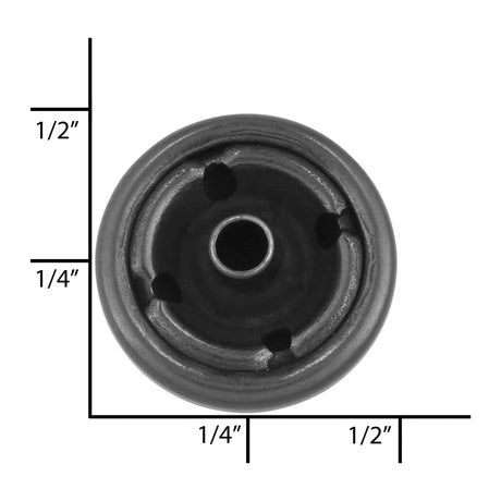 Ohio Travel Bag Fasteners Ligne 4  1/2" Black, Prym Cap, Solid Brass, #4370-BLK 4370-BLK