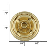 Ohio Travel Bag Fasteners Ligne 4 1/2" Brass, Cap, Solid Brass, #4370-SB 4370-SB