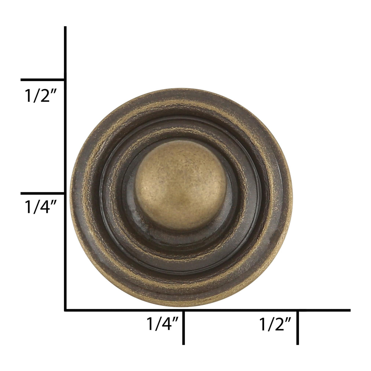 Ohio Travel Bag Fasteners Ligne 4 Antique Brass, Stud, Solid Brass, #4374-ANTB 4374-ANTB