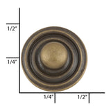 Ohio Travel Bag Fasteners Ligne 4 Antique Brass, Stud, Solid Brass, #4374-ANTB 4374-ANTB