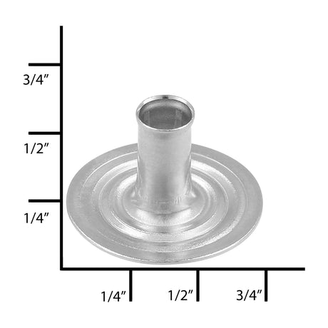 Ohio Travel Bag Fasteners Ligne 4 Nickel, Parallel Spring Snap Post, Solid Brass, #4375-SBN 4375-SBN