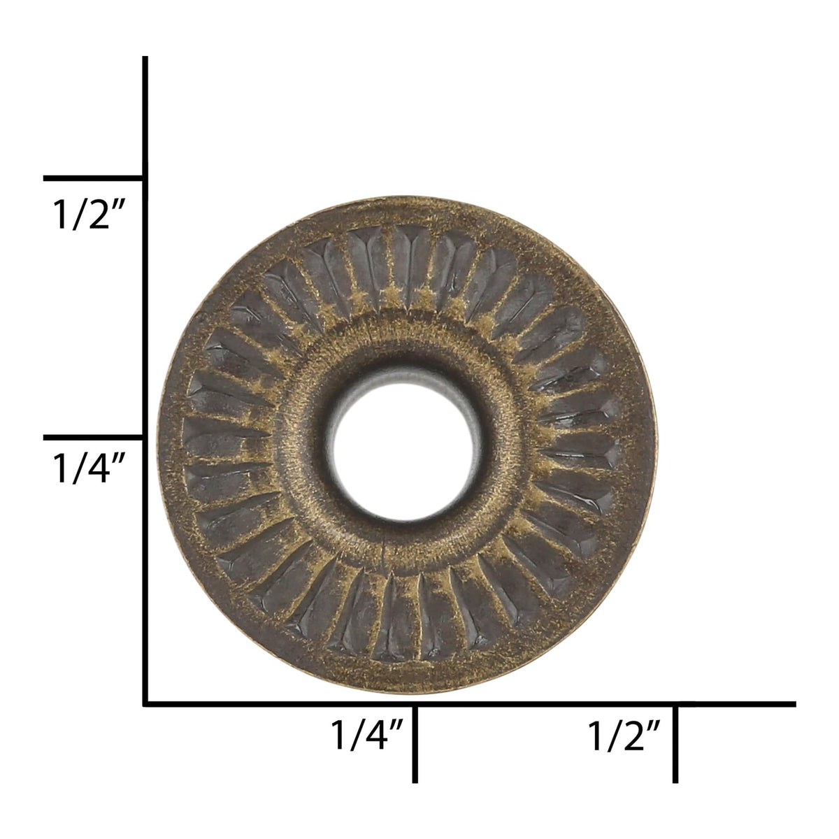 Ohio Travel Bag Fasteners Ligne 6  Antique Brass, Post, Solid Brass, #6375-ANTB 6375-ANTB