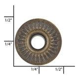 Ohio Travel Bag Fasteners Ligne 6  Antique Brass, Post, Solid Brass, #6375-ANTB 6375-ANTB