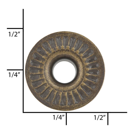 Ohio Travel Bag Fasteners Ligne 6  Antique Brass, Post, Solid Brass, #6375-ANTB 6375-ANTB