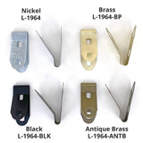 Ohio Travel Bag Handles 2" Nickel, Handle Clamp, Steel, #L-1964 L-1964
