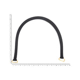 22" Black, Purse Handle with Brass Hardware, Leather, #340-22-BLK