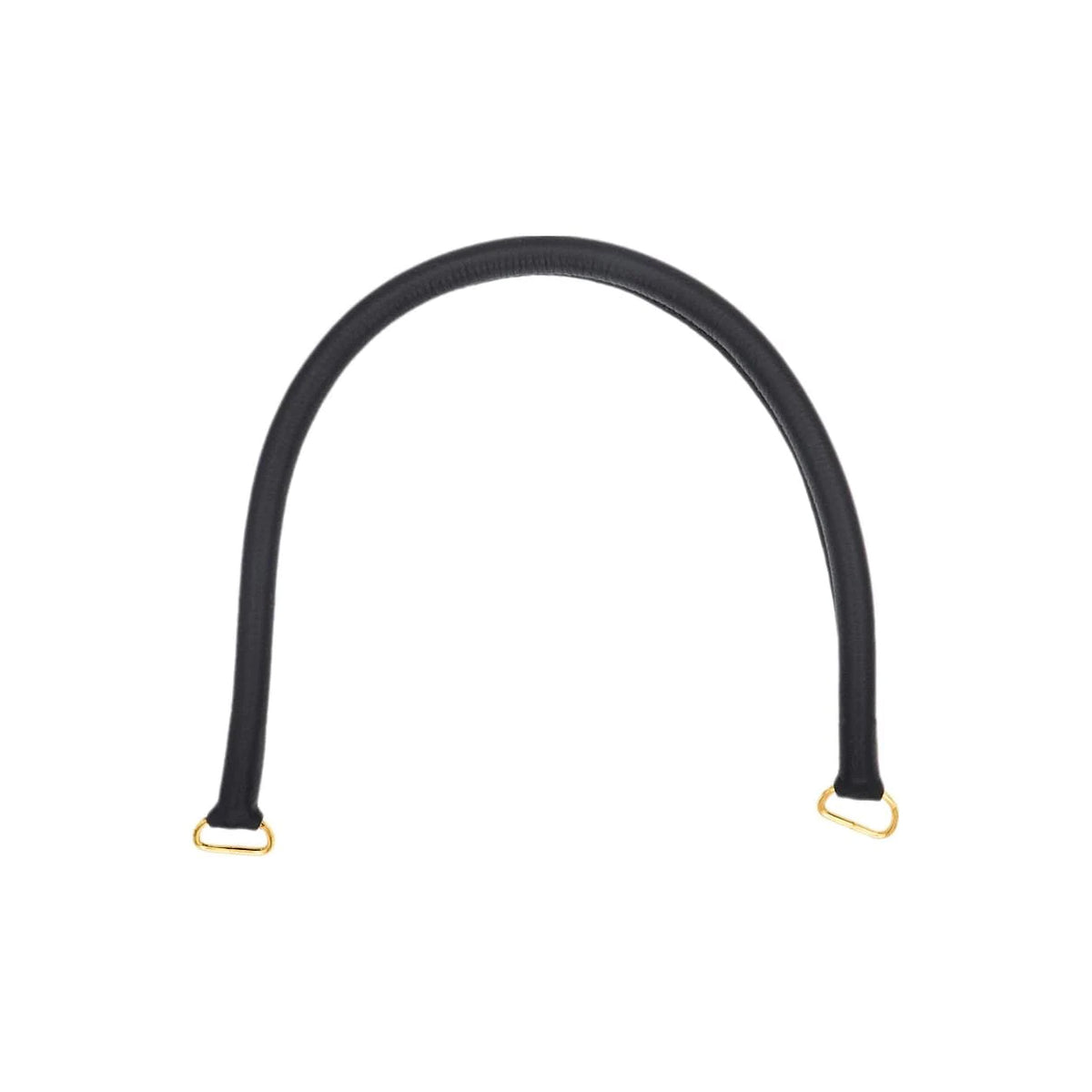 22" Black, Purse Handle with Brass Hardware, Leather, #340-22-BLK