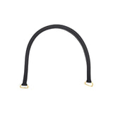 22" Black, Purse Handle with Brass Hardware, Leather, #340-22-BLK