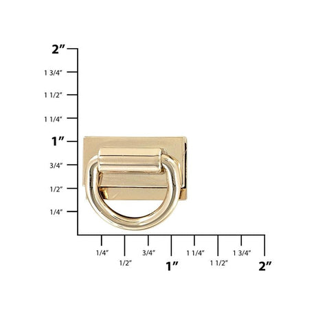 Ohio Travel Bag Handles 3/4" Light Gold, Handle Loop With 5/8" Channel, Zinc Alloy, #P-3093-LTGOLD P-3093-LTGOLD