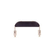 Ohio Travel Bag Handles 4 1/2" Black, Handle with Nickel Hardware, Plastic/Steel, #L-157-BLK-NP L-157-BLK-NP