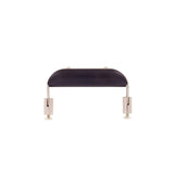 Ohio Travel Bag Handles 4 1/2" Black, Handle with Nickel Hardware, Plastic/Steel, #L-157-BLK-NP L-157-BLK-NP