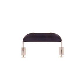 Ohio Travel Bag Handles 4 1/2" Black, Handle with Nickel Hardware, Plastic/Steel, #L-157-BLK-NP L-157-BLK-NP