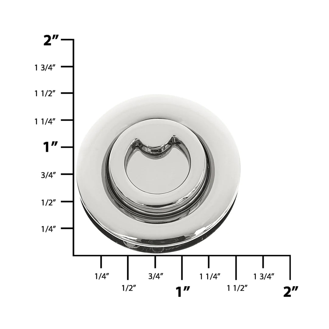 1 1/2" Nickel, Swing Turn Lock, Zinc Alloy
