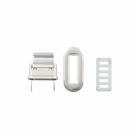 Ohio Travel Bag Locks & Closures 1 1/2" Shiny Nickel, Drop Lock, Zinc Alloy, #P-2616-NIC P-2616-NIC