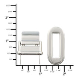 Ohio Travel Bag Locks & Closures 1 1/2" Shiny Nickel, Drop Lock, Zinc Alloy, #P-2616-NIC P-2616-NIC