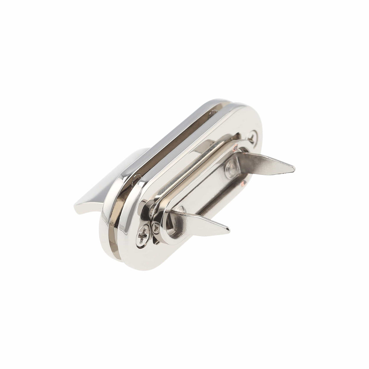 Ohio Travel Bag Locks & Closures 1 1/2" Shiny Nickel, Drop Lock, Zinc Alloy, #P-2616-NIC P-2616-NIC