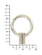 Ohio Travel Bag Locks & Closures 1 1/4" Nickel, Gate Ring with Strap End, Zinc Alloy, #P-3145-NIC P-3145-NIC