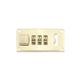 Ohio Travel Bag Locks & Closures 1 1/4" Shiny Brass, Combination Lock, Steel, #L-1416-BRS L-1416-BRS