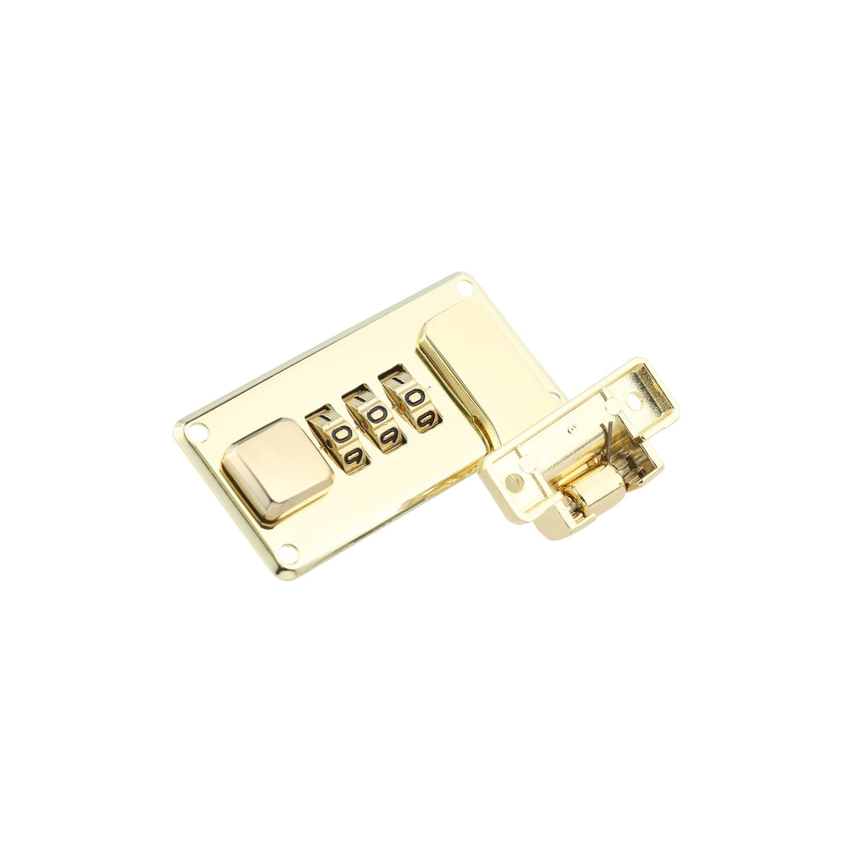 Ohio Travel Bag Locks & Closures 1 1/4" Shiny Brass, Combination Lock, Steel, #L-1416-BRS L-1416-BRS