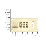 Ohio Travel Bag Locks & Closures 1 1/4" Shiny Brass, Combination Lock, Steel, #L-1416-BRS L-1416-BRS