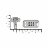 Ohio Travel Bag Locks & Closures 1 1/4" Shiny Nickel, Combination Lock, Steel, #L-1416-NIC L-1416-NIC