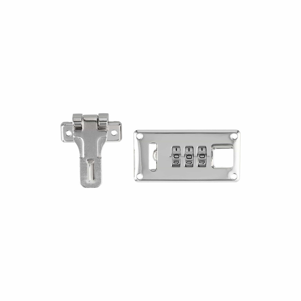 Ohio Travel Bag Locks & Closures 1 1/4" Shiny Nickel, Combination Lock, Steel, #L-1416-NIC L-1416-NIC