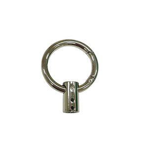Ohio Travel Bag Locks & Closures 1 1/4" Shiny Nickel, Gate Ring with Strap End, Zinc Alloy, #P-3145-NIC P-3145-NIC