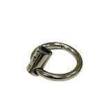 Ohio Travel Bag Locks & Closures 1 1/4" Shiny Nickel, Gate Ring with Strap End, Zinc Alloy, #P-3145-NIC P-3145-NIC