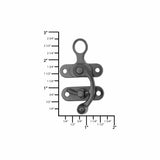 Ohio Travel Bag Locks & Closures 1 3/4" Antique Nickel, Purse Fastener, Zinc Alloy, #P-2127-ANTN P-2127-ANTN