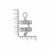 Ohio Travel Bag Locks & Closures 1 3/4" Nickel, Purse Fastener, Zinc Alloy, #P-2127-NP P-2127-NP