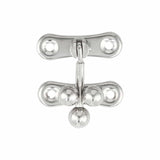 Ohio Travel Bag Locks & Closures 1 5/16" Nickel, Small 3-Ball Catch, Steel, #P-2437-NP P-2437-NP
