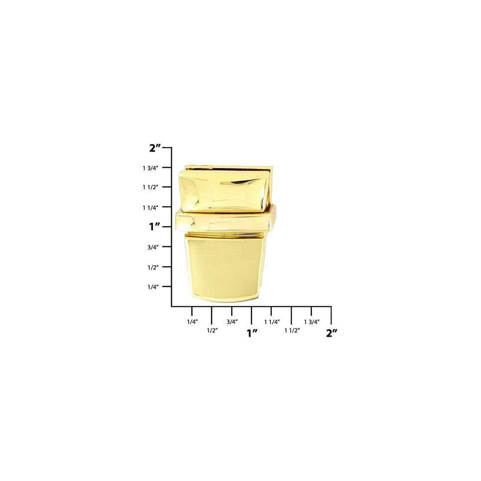 1" Shiny Gold, Tuck Catch, Zinc Alloy