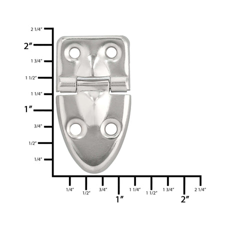 Ohio Travel Bag Locks & Closures 1" Nickel, Stop Hinge, Zinc Alloy, #D-64-NP D-64-NP