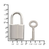 Ohio Travel Bag Locks & Closures 3/4" Shiny Nickel, Padlock, Zinc Alloy, #L-2845-NIC L-2845-NIC