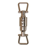 5/8" Shiny Nickel, Quick Release Pull Apart Double Ring, Zinc Alloy